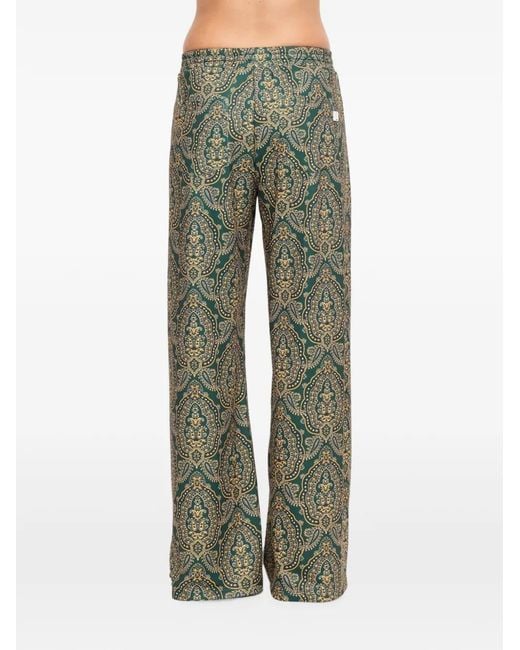 The Upside Green Bamba Roma Paisley-Print Trousers