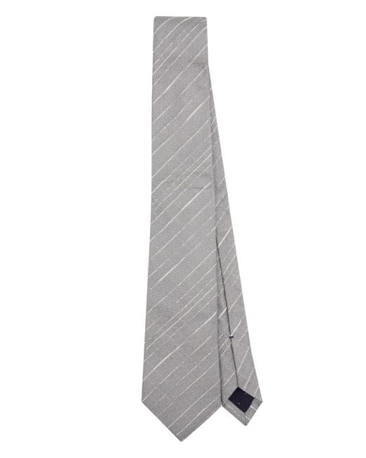 メンズ Paul Smith ストライプ シルクネクタイ Gray