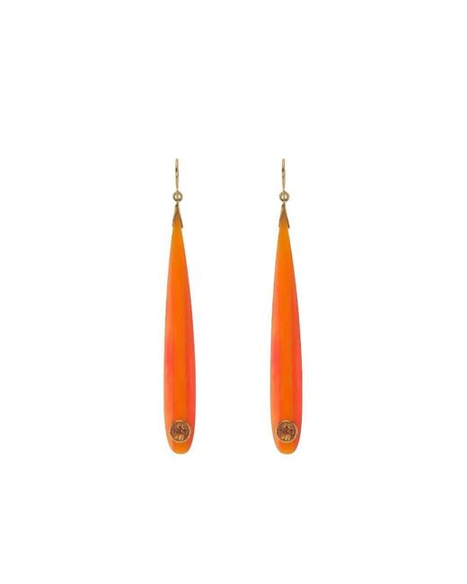 Mark Davis White Citrine Bakelite Earrings