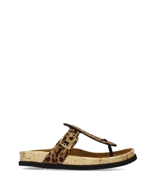 Premiata Natural Leopard-Print Buckle Sandals