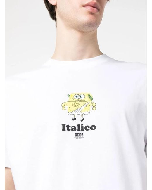 Camiseta con estampado gráfico Gcds de hombre de color White