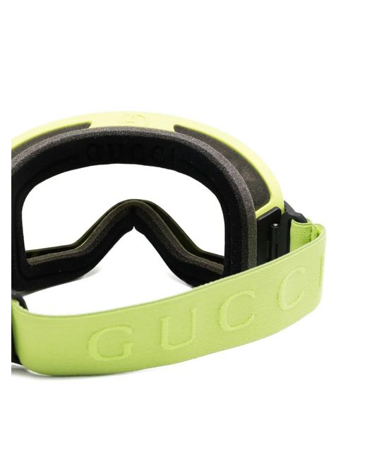 Gucci Green Gg Supreme-Pattern Goggles