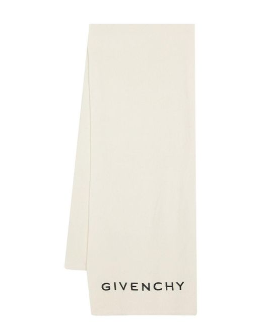 Givenchy Gestrickter Schal mit Logo-Print in White für Herren