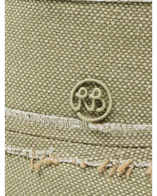 Ruslan Baginskiy Green Logo-patch Frayed Bucket Hat