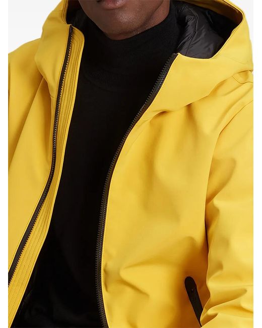 Woolrich Yellow Down-Filled Hooded Soft Shell Jacket for men