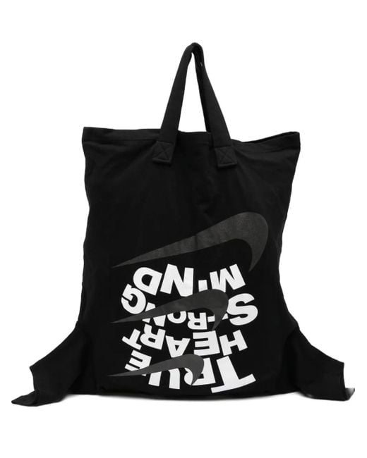COMME DES GARÇON BLACK X Nike プリント ハンドバッグ Black