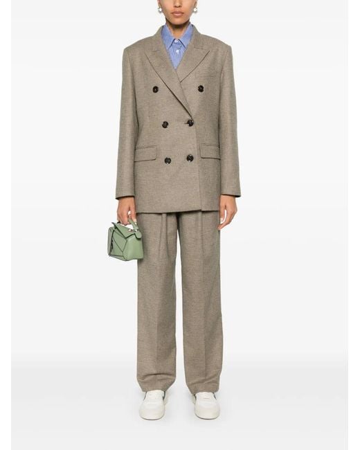 Pinko Natural Check-Pattern Trousers