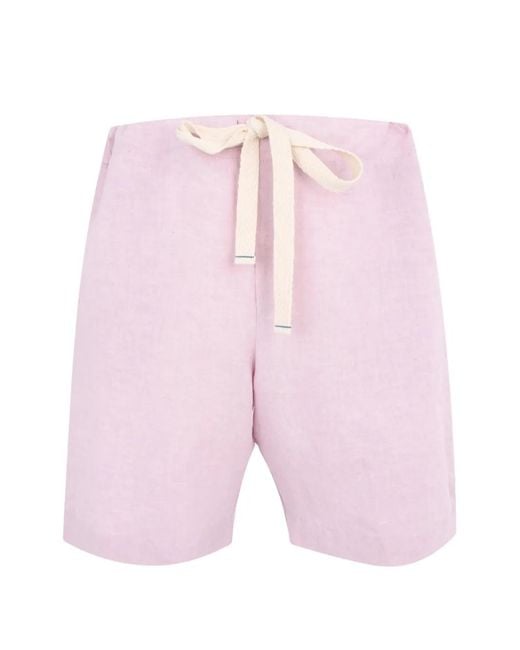Marane Pink Drawstring-Fastening Bermuda Shorts for men
