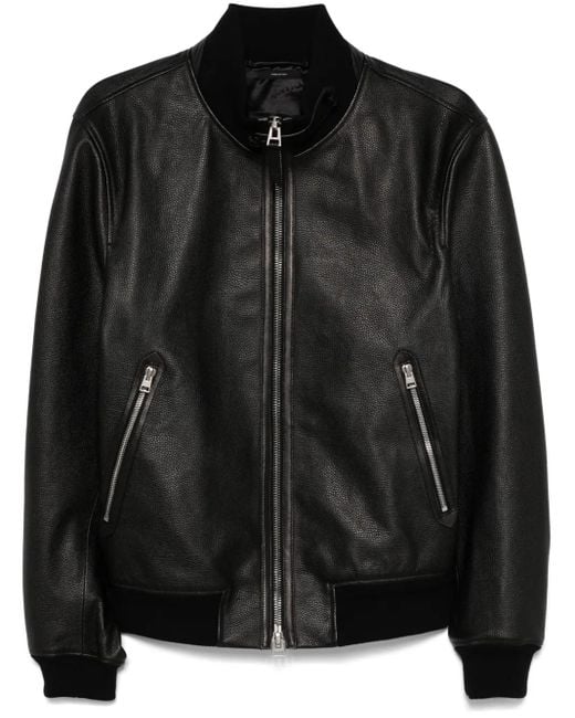 Tom Ford Black Leather Jacket for men