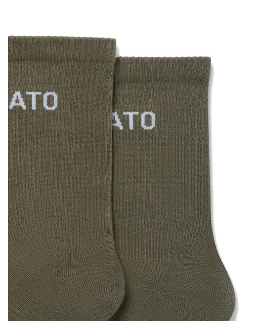 Axel Arigato Green Logo-Intarsia Crew Socks