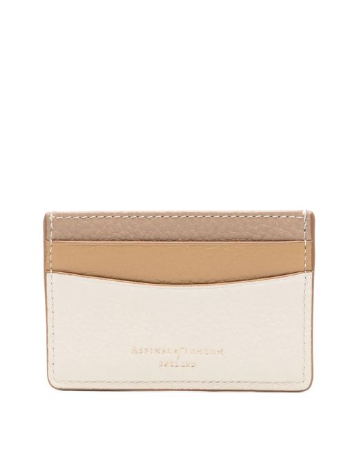 Aspinal Natural Leather Card Holder for men