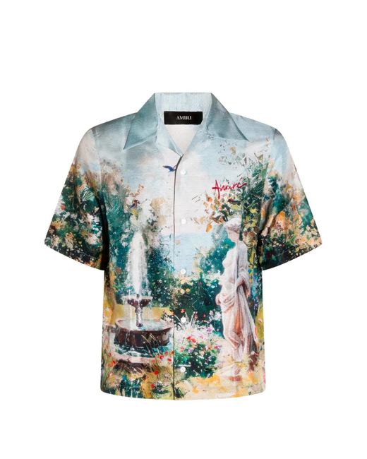 Amiri Blue Printed Short-Sleeve Shirt for men