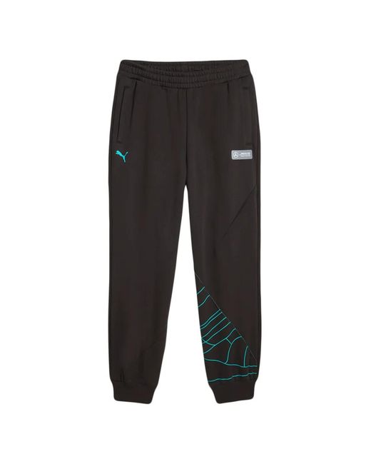 PUMA Black X Mercedes Amg Petronas F1 Team Logo-Print Track Pants for men