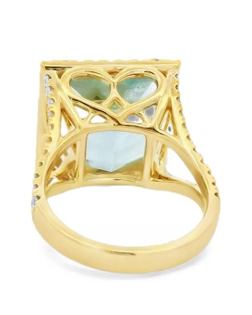 Lisa Nik Blue Beryl And Diamond Ring