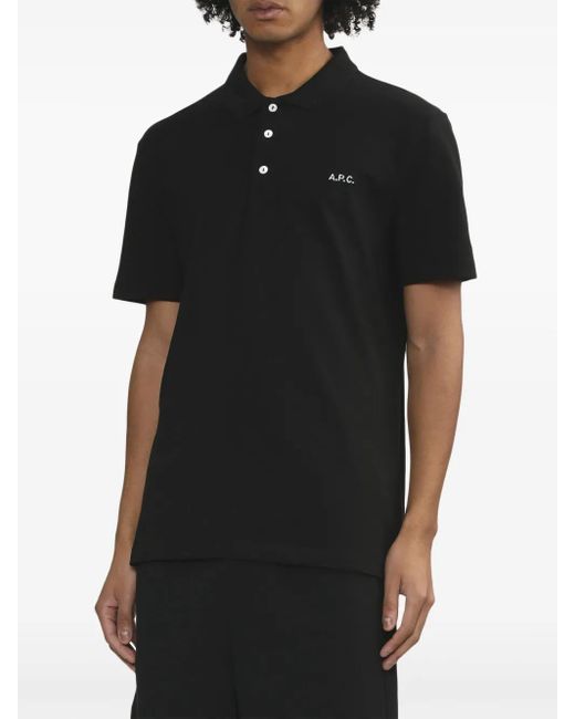 A.P.C. Black Polo Standard Gots for men