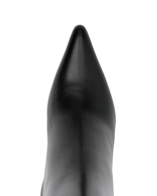 Mugler Black 100Mm Pointed-Toe Sculpted-Heel Boots