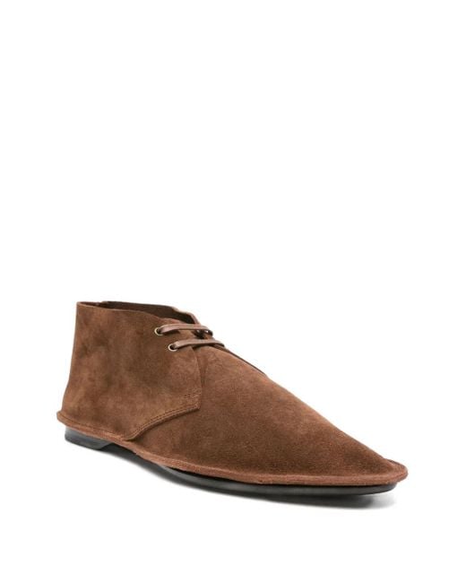 Saint Laurent Brown Valentin Suede Boots for men