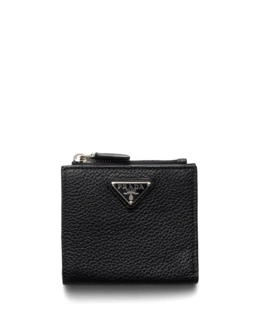 Prada Leren Portemonnee in het Black voor heren
