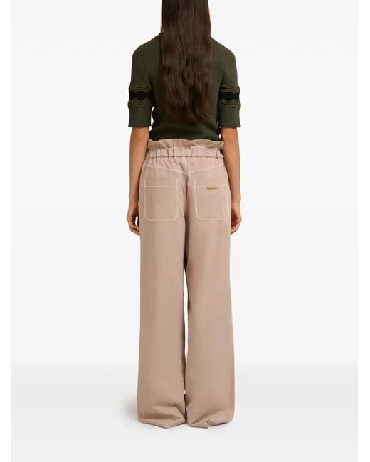 Marni Natural Gabardine Trousers