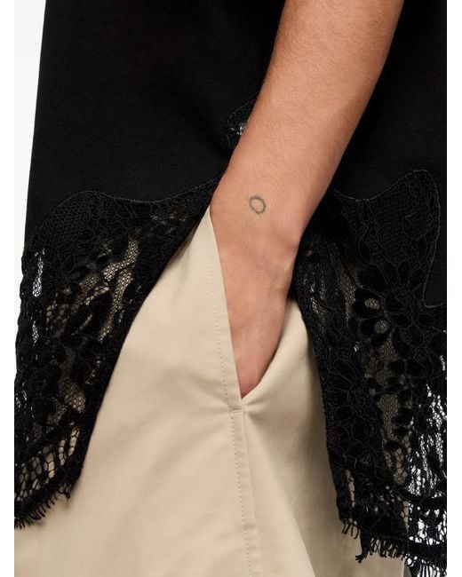 Bimba Y Lola Black Lace Trim Top