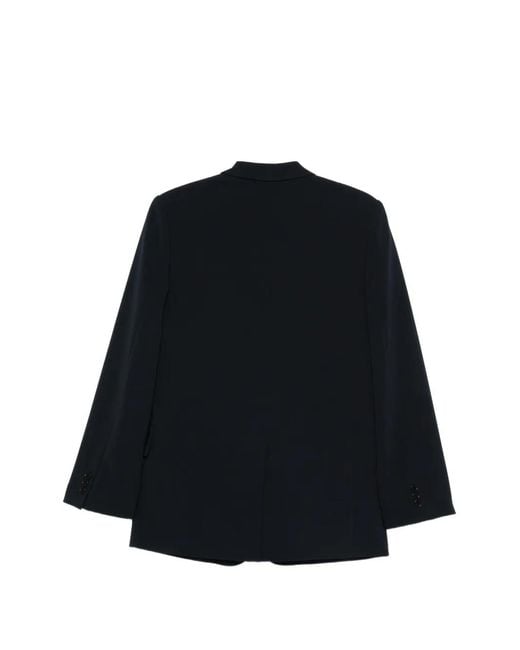 Aspesi Black Long-Sleeve Buttoned Blazer