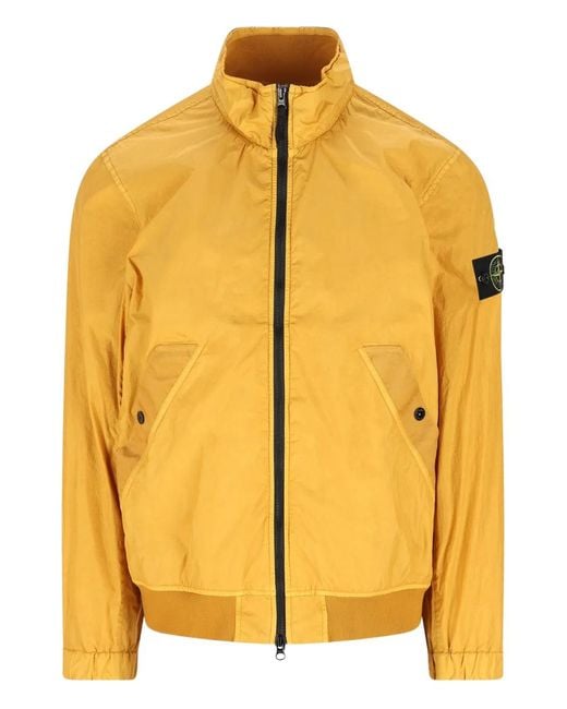 Chaqueta Compass Con Cremallera Stone Island de hombre de color Yellow