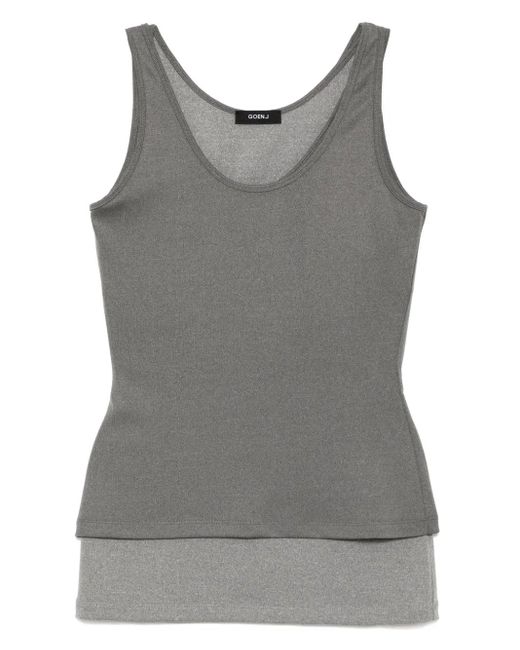 Goen.J Gray Top Im Layering-Look