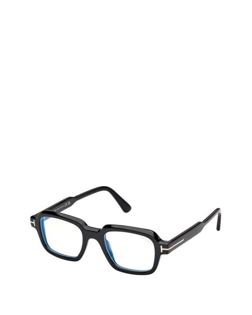 Tom Ford Black Rectangle-Frame Glasses for men