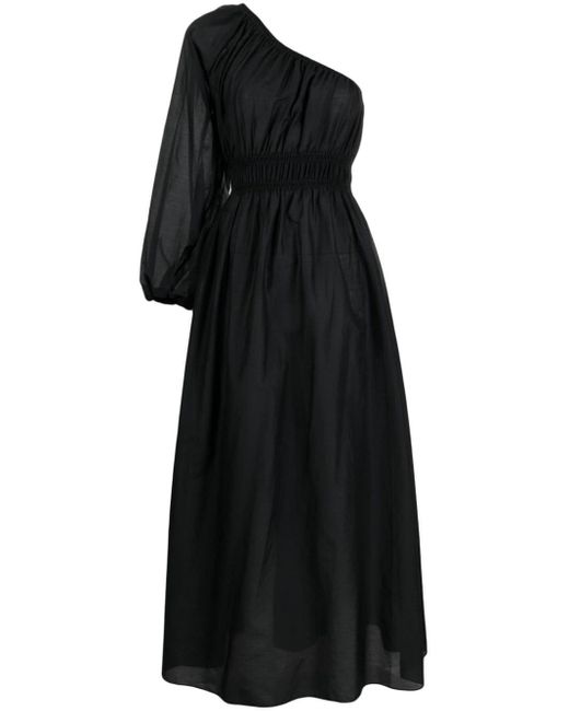 Robe longue à design asymétrique Matteau en coloris Black
