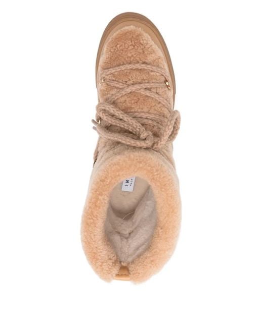 Inuikii Brown Curly Lace-Up Boots