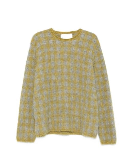 Amaranto Karierter Pullover in Green für Herren
