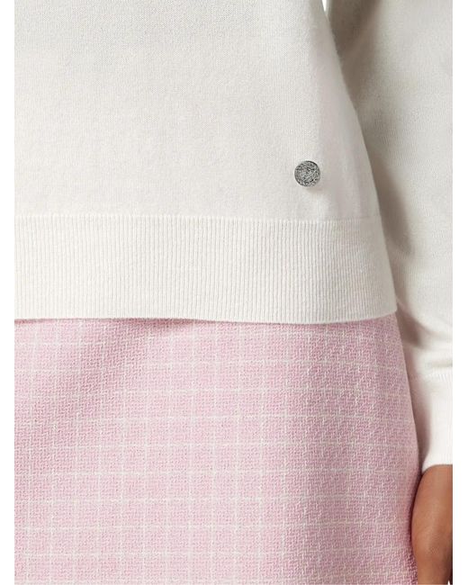 Versace White Round-Logo Sweater