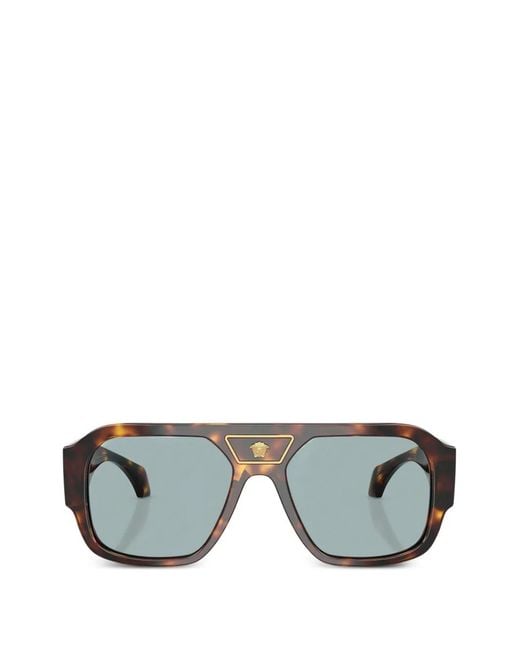 Versace Gray Squar- Frame Sunglasses for men