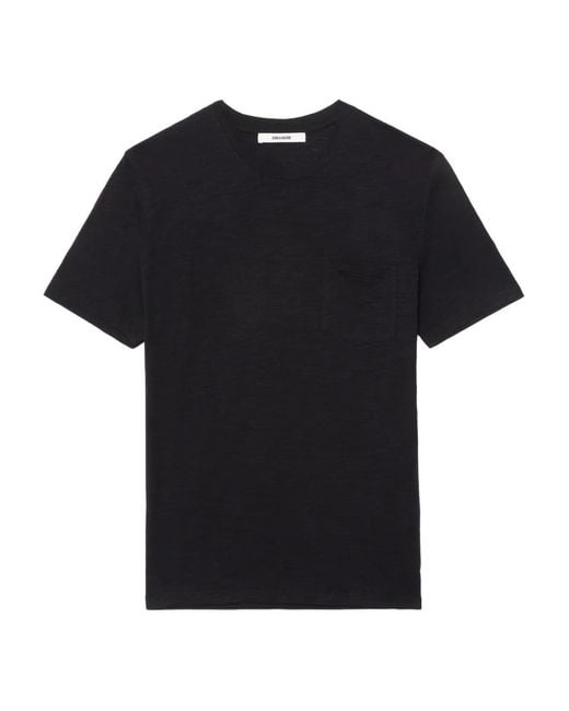 Zadig & Voltaire Black Stockholm Skull-Print T-Shirt for men