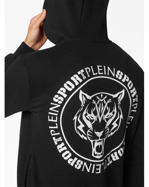 Philipp Plein Black Tiger Logo-print Jersey Tracksuit for men