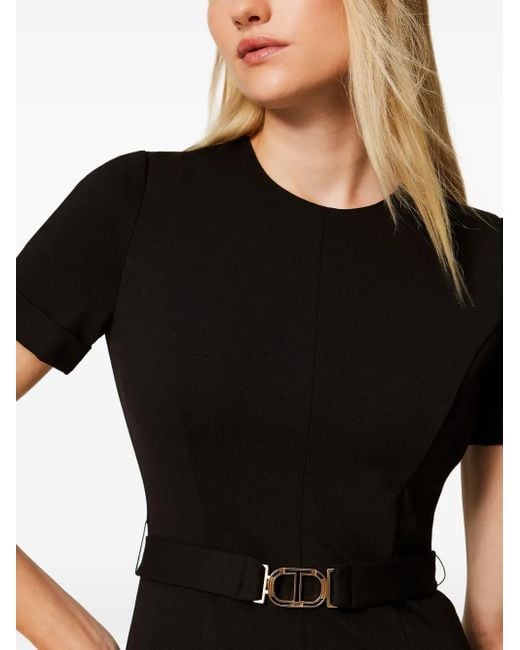 Twinset Black Oval T-Buckle Dress