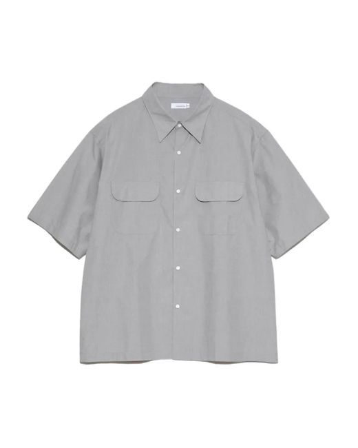メンズ Nanamica レギュラーカラー エンドオンエンド シャツ Gray