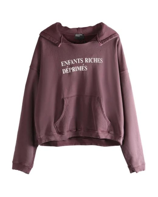 Enfants Riches Deprimes Purple Cotton Hoodie