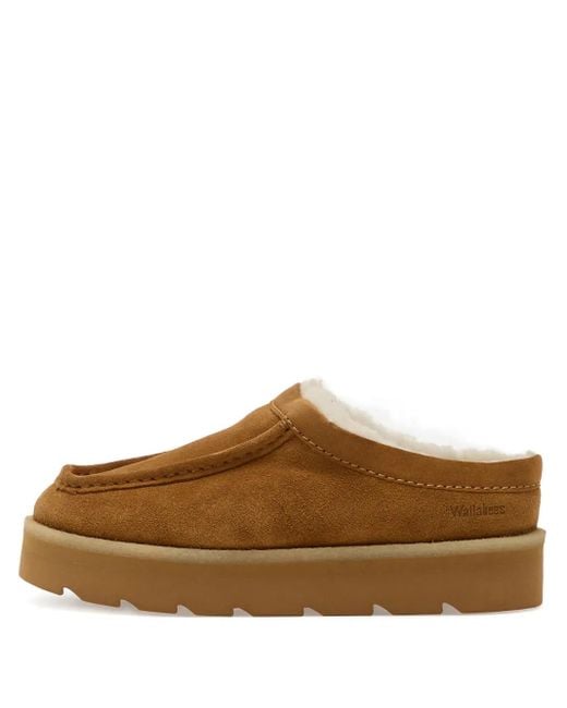 Clarks Brown Meare Platform Slippers