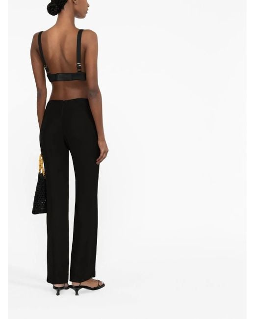 Remain Black Biena Cut-Out Crop Top