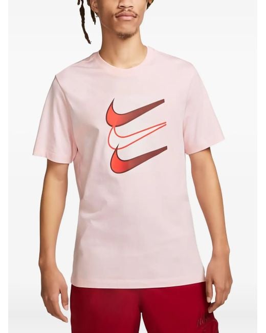 メンズ Nike Stadium Sportswear Pink Bloom Tシャツ Red