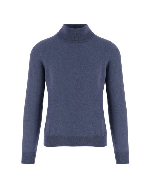 Tagliatore Blue Miles High-Neck Wool Sweater for men