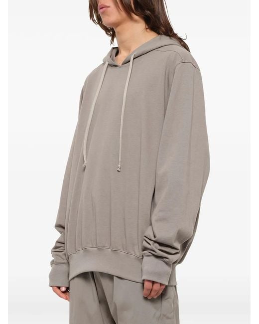 Rick Owens Gray Drawstring Heavy-Jersey Hoodie for men