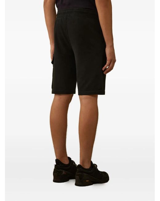 C P Company Black Bermuda Cargo for men