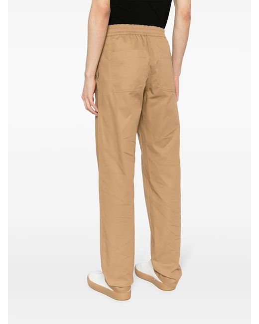 Maison Kitsuné Natural Mid-Rise Straight-Leg Trousers for men