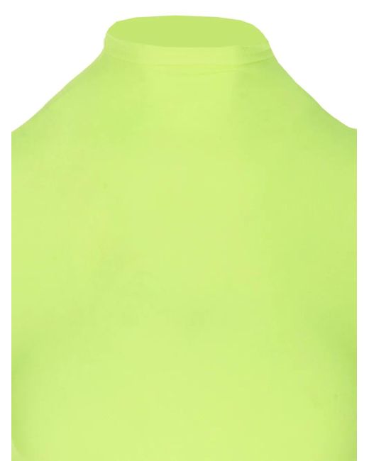 Balenciaga Green High-Neck Cropped Top