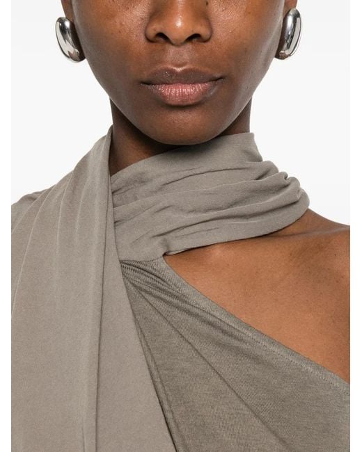 Entire studios Gray Draped One-Shoulder Top