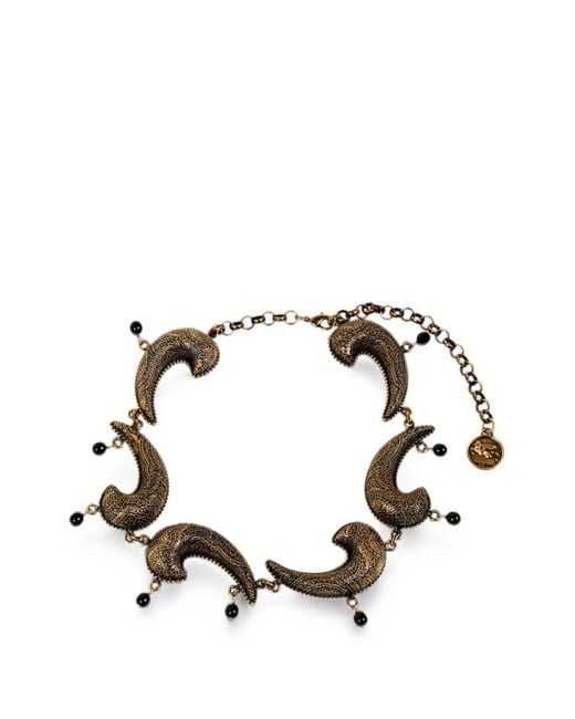 Etro White Choker Necklace With Arnica Paisley