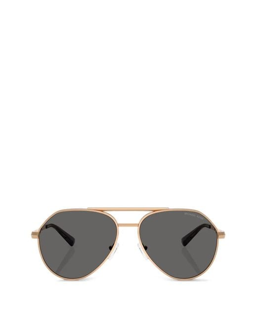 Michael Kors Gray Brentwood Pilot-Frame Sunglasses for men