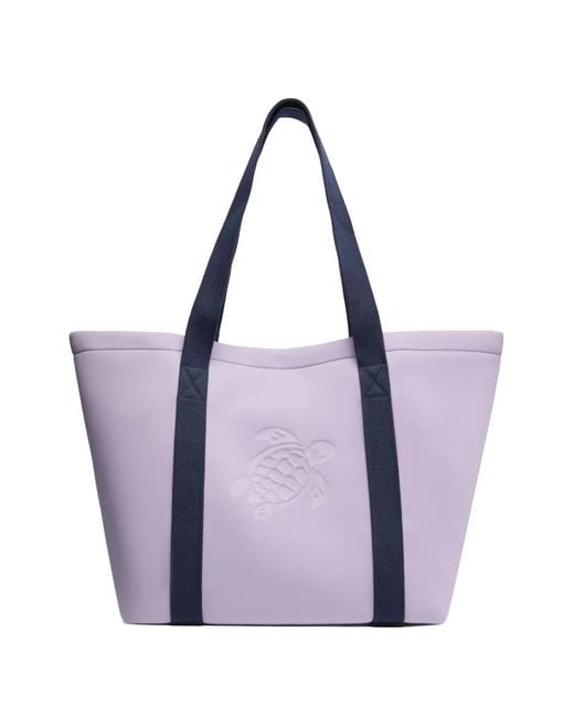 Vilebrequin Purple Printed Beach Bag